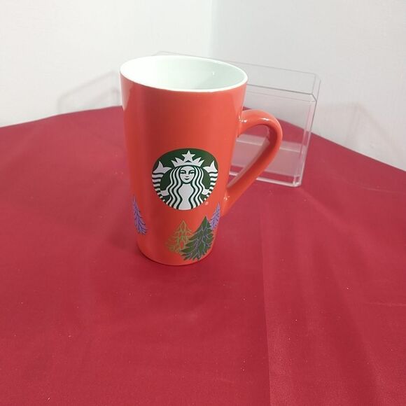 Starbucks 2020 Christmas Tree Red Tall Latte Coffee Mug Cup 16 oz. - Picture 7 of 7
